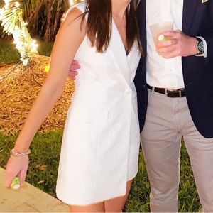 Jay Godfrey 0 white tuxedo dress worn twice